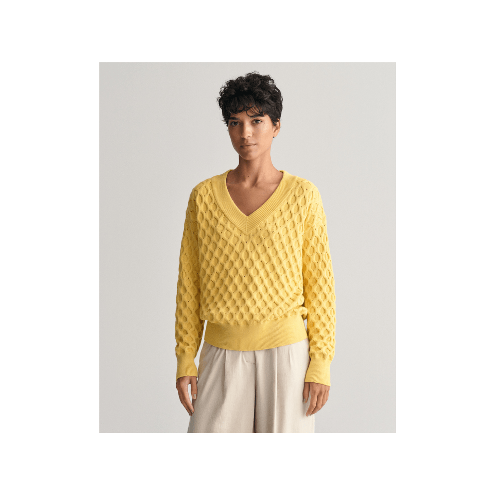 Textured v-neck women van het merk Gant women